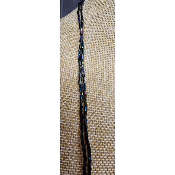 Double Strand Seed Bead and Glass Bead Necklace Pullover No Clasp 30" - Picture 3 of 6